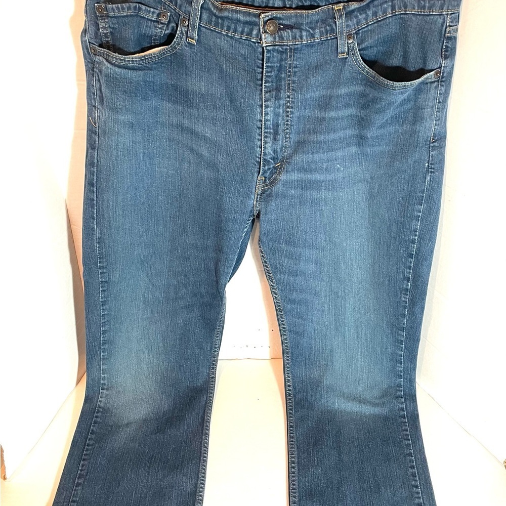 Levi’s 514 Straight Fit Jeans Medium Wash Slight Flare W40 L30 - Picture 7 of 12